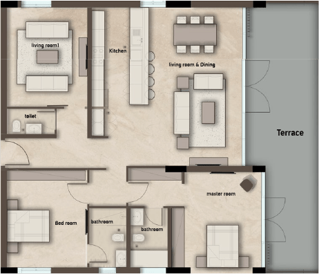 Marissa Elite Unit F4 Floor Plan